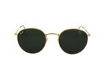 Ray-Ban Sonnenbrille rund Metall 3447 001 Gold Grün 47mm