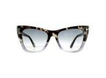 Tom Ford zonnebril Poppy FT0846 55B Gekleurde Havana Gray Gradiënt