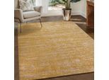 Muratap Relax oslo laagpolig effen vloerkleed modern tapijt geel goud- 400x500 cm