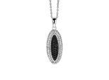 Orphelia Dames 925 Sterling Zilveren Set: Ketting-Hanger + Oorbellen - Zilver SET-5177