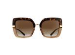 Dolce & Gabbana Zonnebril DG4373 325613 Top Havana On Transparent Bruin Bruin Verloop