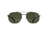 Alexander McQueen Aviator Unisex Zilver Groen AM0458S