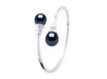 YOU & ME Armband Süßwasserperle 11-12 mm Schwarz 925
