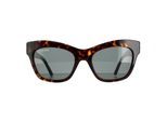 Balenciaga Cat Eye Dames Dark Havana en Gold Green Grijs BB0132S