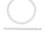 Orphelia Damen 925 Sterling Silber Set: Kette + Armband - Silber SET-029