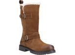 Hush Puppies Winnie Leder Damen Tan Stiefel
