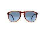 PERSOL Zonnebril 9649 96/56 Terrië Di Siena Schildpad Blauw