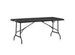 4goodz Kunststof tafel opvouwbaar campingtafel 180x75x73 cm donkergrijs