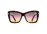 Tom Ford zonnebril Leah FT0849 55B Gekleurde Havana Smoke Gradiënt