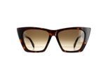 Alexander McQueen Cat Eye Dames Dark Havana Bruin Gradiënt AM0299S