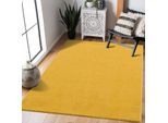 Muratap Uni effen laagpolig vloerkleed modern 250x250 cm vierkant