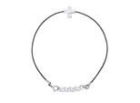 DIADEMA - Armband - Schwarzes Nylon - Echter Diamant