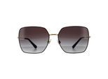 Dolce & Gabbana Square Womens Schwarz Gold Schwarz Grau Gradient Sonnenbrille