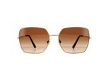 Dolce & Gabbana Square Womens Gold Dunkelbraun Gradient Sonnenbrille