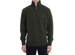 Aeronautica Militare Groene Katoen Stretch Half Rits Trui