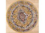 Muratap Picasso sedona rond vintage vloerkleed multi / geel laagpolig- 160 cm rond