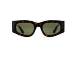 Gucci Rechthoek Dames Havana met Groen en Rood Groen GG1664S