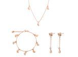 Orphelia 'Elisa' Damen-Set aus 925er Sterlingsilber: Kette + Armband + Ohrringe – Rosé SET-7381
