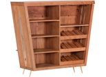 Barschrank GUTMANN FACTORY "Bonnie, Bartisch mit Wiener Geflecht, 120cm breit", beige (natur), B:120cm H:108cm T:47cm, Massivholz, Schränke, Barschrank, Aus Akazienholz natur, smoked und lackiert
