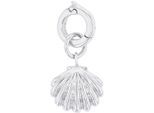 Charm-Einhänger AMOR "Muschel-Optik", silber (silberfarben), Charms, Damen, Silber 925 (Sterlingsilber)