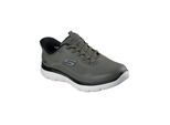 Sneaker SKECHERS "Summits", Herren, Gr. 44, grün (oliv), Obermaterial: 100% Textilmaterial TEXMAT., Schuhe Sneaker