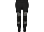 Leggings URBAN CLASSICS "Urban Classics Damen Girls Tech Mesh Leggings", Mädchen, Gr. 110/116, Normalgrößen, schwarz, 80% Polyamid, 20% Elasthan, unifarben, skinny fit, Hosen Leggings