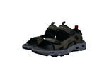Sandale SALAMANDER, Herren, Gr. 42, dunkelgrün, Lederimitat, Schuhe Sandale, Trekkingsandale, Outdoorschuh, Sommerschuh mit Fußbett