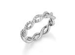 Silberring "Infinity (Unendlichkeitszeichen) mit Zirkonia, Silber 925" Gr. 60, silber, GIORGIO MARTELLO MILANO, Fingerringe, Damen, 60, Silber 925 (Sterlingsilber), Silberring