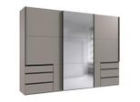Mid.you , Sahara , Glas, Holzwerkstoff , 5 Fächer , 6 Schublade(n) Schubladen , 300x216x65 cm , BQ - Bündnis für Qualität, Made in Germany, DIN EN ISO 9001 , umfangreiches Zubehör erhältlich, in verschiedenen Größen erhältlich, in verschiedenen Holzdekoren erhältlich, Schrankfront mit Spiegel ,