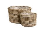 Möbelix , Naturfarben , Holz , Rattan , rund,rund , Plastikeinsatz , Dekoration, Blumen & Blumentöpfe, Übertöpfe