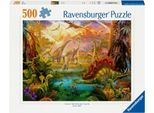 Puzzle RAVENSBURGER "Im Dinoland", bunt, Puzzles, KinderB:49cm H:36cm, Pappe, Made in Germany, B:49cm H:36cm