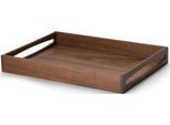 Tablett CONTINENTA "Walnuss", braun (holzfarben), B:35cm H:6,3cm L:49cm, Walnuss-Holz, Tabletts