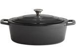 Bräter APS "Stars", grau (anthrazit), B:25cm H:11cm L:33cm, Töpfe, 5 Liter, oval, 33x25 cm, Induktion
