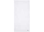 Handtuch LACOSTE "LLECROCO", weiß (blanc), B:50cm L:100cm, Frottier, Obermaterial: 100% Baumwolle, Handtücher, Handtuch, mit Label-Applikationen