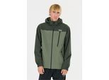 Outdoorjacke WEATHER REPORT "DELTON W-PRO15000", Herren, Gr. 3XL, grün (dunkelgrün, schwarz), 94% Polyester, 6% Elasthan, bedruckt, mehrfarbig, normal, hoch geschlossener Ausschnitt, Jacken Outdoorjacke, ist atmungsaktiv, wasser- und winddicht