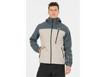 Outdoorjacke WEATHER REPORT "DELTON W-PRO15000", Herren, Gr. S, beige (grau), 94% Polyester, 6% Elasthan, bedruckt, mehrfarbig, normal, hoch geschlossener Ausschnitt, Jacken Outdoorjacke, ist atmungsaktiv, wasser- und winddicht