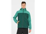 Outdoorjacke WEATHER REPORT "DELTON W-PRO15000", Herren, Gr. M, grün, 94% Polyester, 6% Elasthan, bedruckt, mehrfarbig, normal, hoch geschlossener Ausschnitt, Jacken Outdoorjacke, ist atmungsaktiv, wasser- und winddicht
