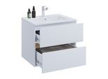 VCM 2-tlg. Waschtisch mit Keramikbecken, Badschrank mit 2 Softclose-Schubladen, Maße Waschplatz Set: H. 51 x B. 61 x T. 47 cm, Cosila-I