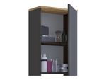 VCM Badschrank Holzwerkstoff, Wandschrank fürs Badezimmer mit 1 Tür und 2 Fächern, Badezimmerschrank Hängeschrank, Maße H. 59 x B. 40 x T. 22 cm, Badmöbel modern – Cosila