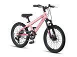 Licorne Bike Thunder Premium Mountainbike in 20, 24, 26, 27.5 und 29 Zoll Fahrrad für Mädchen Jungen Herren und Damen Discbremse Farbe:Rosa;Größe:20 Zoll