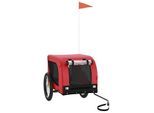 VidaXL Fahrradanhänger 133x69x73,5cm (L x B x H) rot
