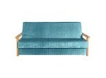 P & B , Hellblau , Textil , Eiche,Eiche , vollmassiv,vollmassiv , 220x90x90 cm , Liegefunktion ,