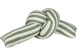 Dekokissen "Jolly", grün (grün, gestreift), B:15cm L:150cm, Baumwolle, SCHÖNER WOHNEN-KOLLEKTION, Dekokissen_Sitzkissen_Kissenhüllen, geknotetes Kissen aus zweifarbigem Feinstrick