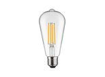 PAULMANN LED-Leuchtmittel "Eco-Line ST64 806lm 4,3W 3000K klar 230V", Energieeffizienz: B (A-G), transparent, L:14,3cm Ø:6,4cm, Leuchtmittel