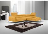 Ecksofa EGOITALIANO "Claudie, Designsofa mit extrakomfortablem Sitzkomfort, L-Form", gelb, B:268cm H:97cm T:226cm, Luxus-Microfaser (100% Polyester) Leder »BULL« (echtes Rindsleder). Geschliffenes, pigmentiertes und behandeltes Rindsleder mit einer Dicke von 1, 3-1, 5 mm. Dieses Leder zeigt eine ziemlich weiche Hand mit einem halb undurchsichtigen Aussehen. Es handelt sich um ein geschütztes Leder