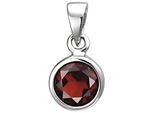 Kettenanhänger JOBO "Anhänger mit Granat", silber (silber 925, rot), Schmuckanhänger, Damen, Silber 925 (Sterlingsilber), Kettenanhänger, 925 Silber