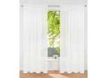 Gardine OTTO HOME "Dolly" Gr. 4, weiß, B:140cm H:245cm, Polyester, Polyester, Gardinen, Gardine, Stangendurchzug, transparent, gewebt, Pflegeleicht, eleganter Fall