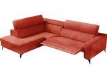 Ecksofa EGOITALIANO "Edith, Designsofa mit hohem Sitzkomfort, Breite 269cm, L-Form", rot (marsala), B:269cm H:96cm T:203cm, Luxus-Micofaser Lederoptik (100% Polyester) ist ein neues technisches Gewebe mit einem visuellen und taktilen Aspekt, der dem Nubuk sehr nahe kommt, mit innovativen Eigenschaften. Seine außerordentliche Weichheit kommt von einem exklusiven Produktionsprozess, der Unreinheiten
