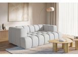 3-Sitzer HOMSY BY ANA JOHNSON "»XL« BOUBELLE Design-Sofa extra tief, Bubble-Optik, Breite 217 cm", grau (hellgrau), B:217cm H:75cm T:135cm, 100% Polyester, Sofas, 3-Sitzer, hoher Sitzkomfort dank Wellenunterfederung, XL Sitztiefe 100 cm