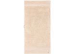 Duschtuch LACOSTE "LLECROCO", cappuccino, B:70cm L:140cm, Frottier, Obermaterial: 100% Baumwolle, Handtücher, Duschtuch, mit Label-Applikationen